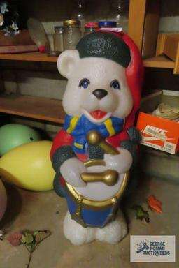 Drumming Christmas Bear blow mold