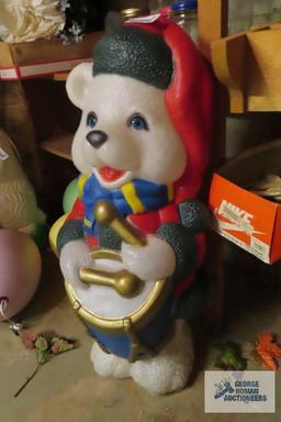 Drumming Christmas Bear blow mold