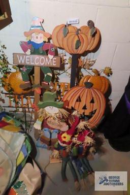 Fall and Christmas wooden decorations