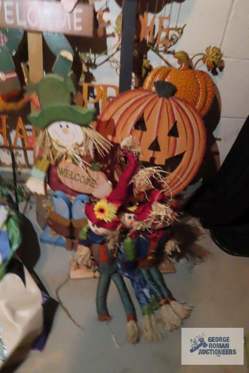 Fall and Christmas wooden decorations