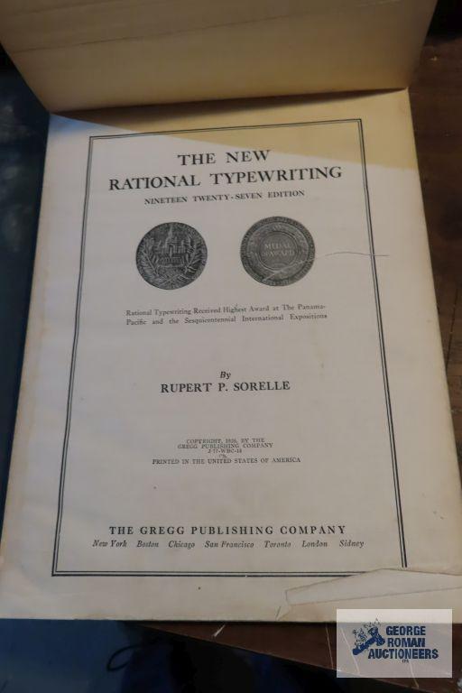 Business bookkeeping copyright 1892, the new rational typewriting book copyright 1926, typewriting