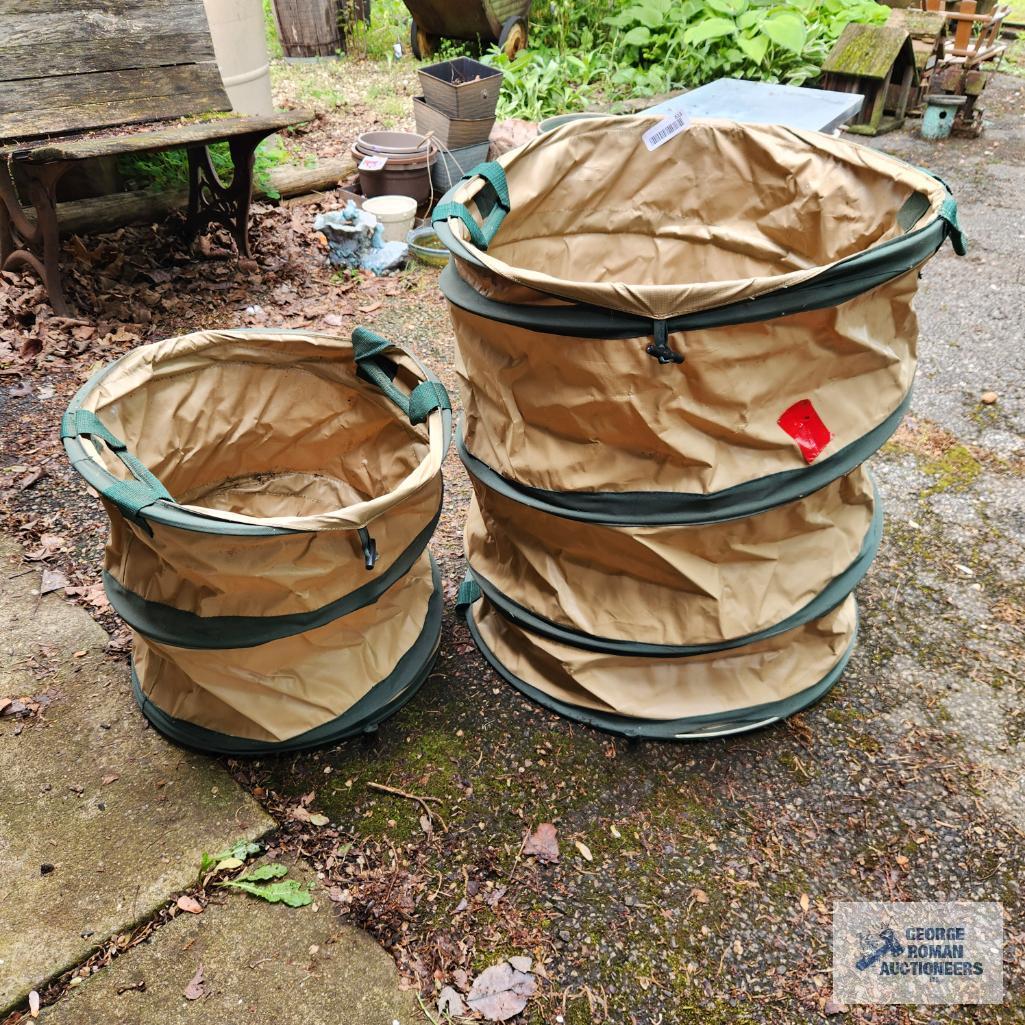 Two soft collapsible containers with handles