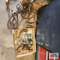 Lot of antique tools and door hardware