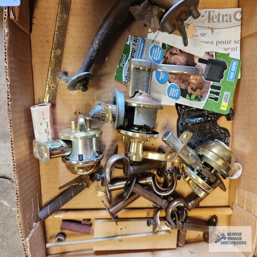 Lot of antique tools and door hardware