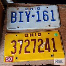 Lot of Ohio license plates including 1971, 1974 and others