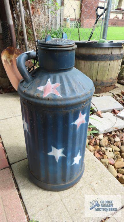 Antique patriotic milk can