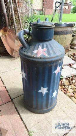 Antique patriotic milk can