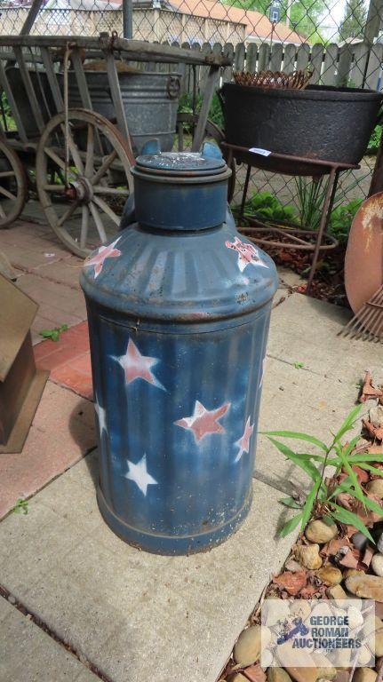 Antique patriotic milk can