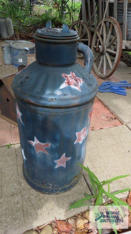 Antique patriotic milk can