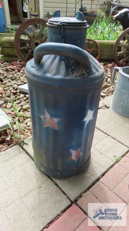 Antique patriotic milk can