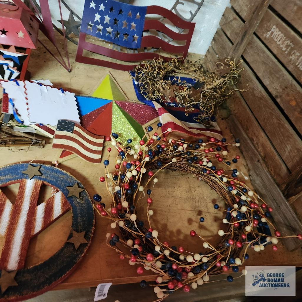 Lot of patriotic decorations