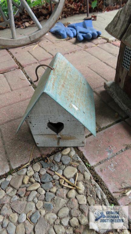 Three decorative bird houses