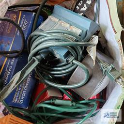 Lot of Christmas lights with outdoor plug and etc