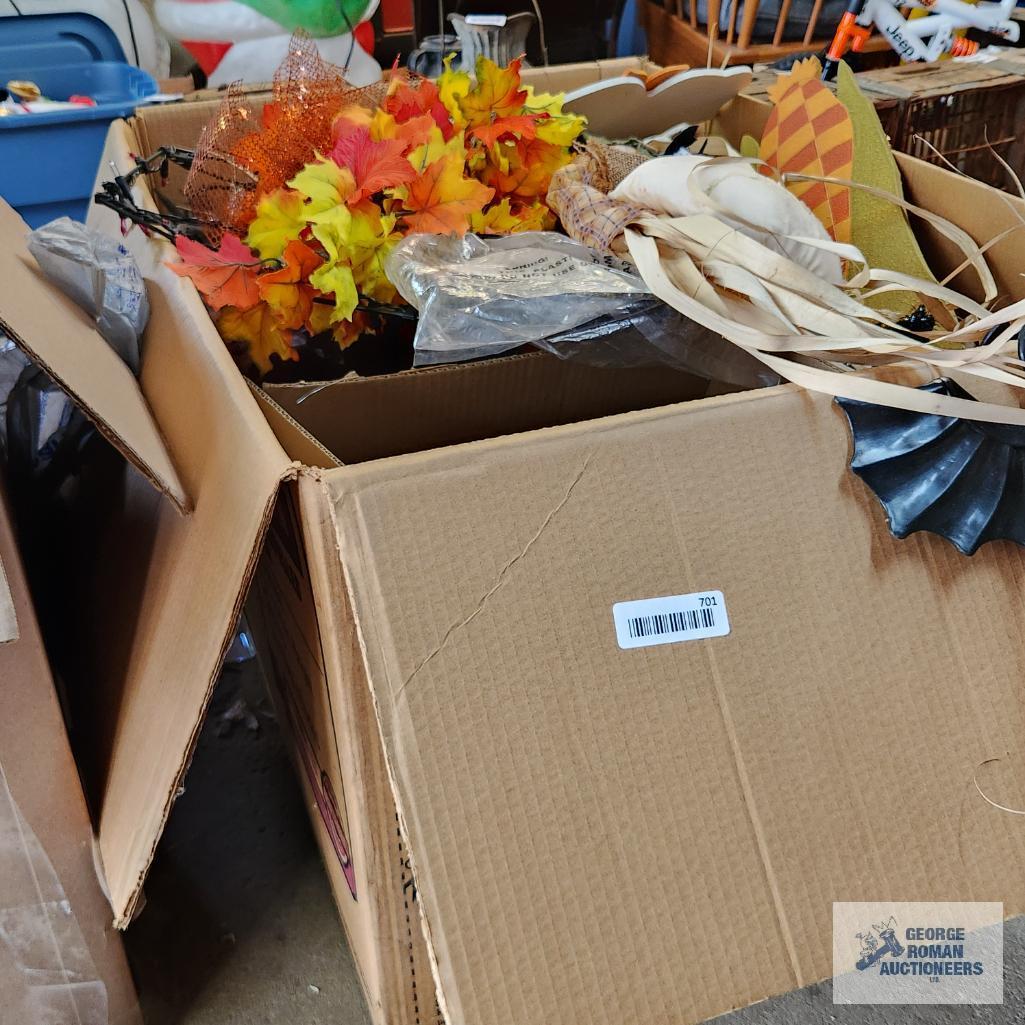 Lot of Thanksgiving and Halloween decorations