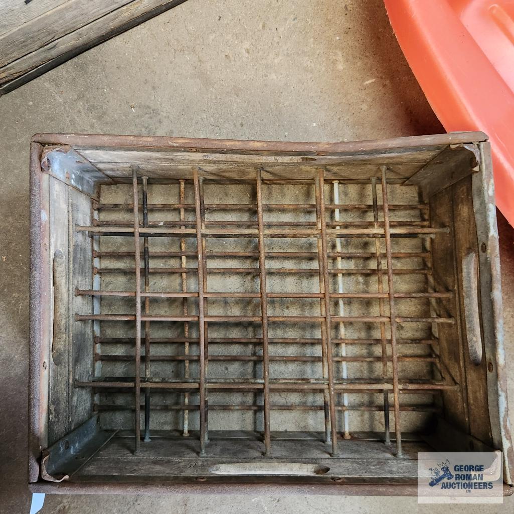 1953 Baetz...Dairy wooden and metal milk crate