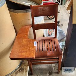 Antique wooden student desk