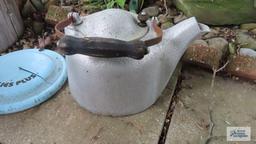 Vintage hammered aluminum kettle