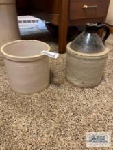 Crock and jug with open bottom.