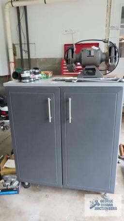 Wood storage cabinet