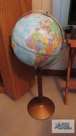 Globe on copper stand