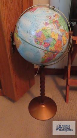 Globe on copper stand