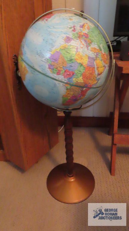 Globe on copper stand