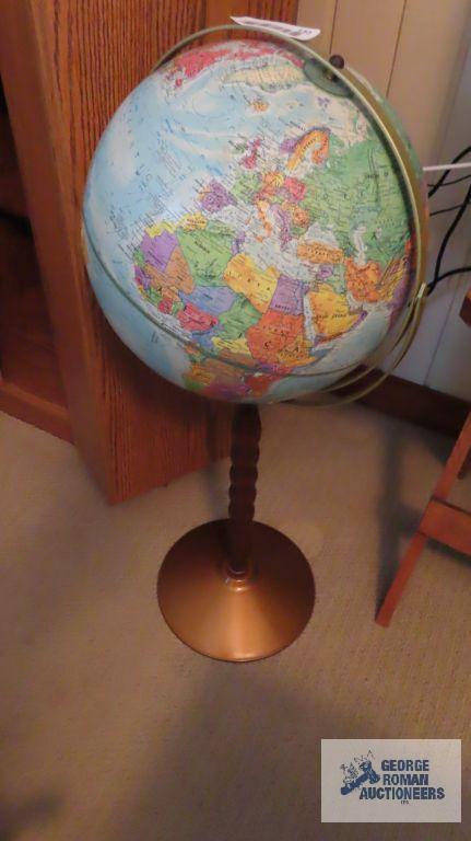 Globe on copper stand