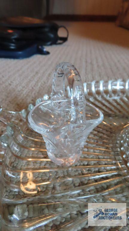 Variety of glass serving pieces