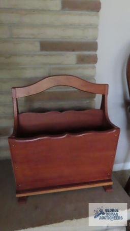 Wooden magazine rack