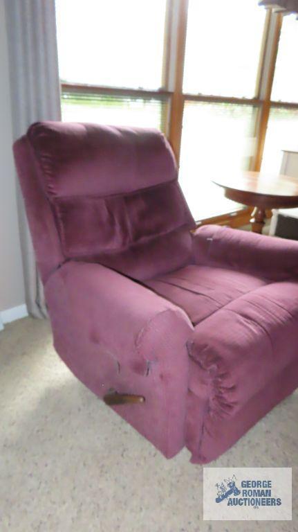 Corduroy rocker recliner