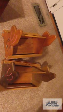Pair of bunny...wooden handled carriers