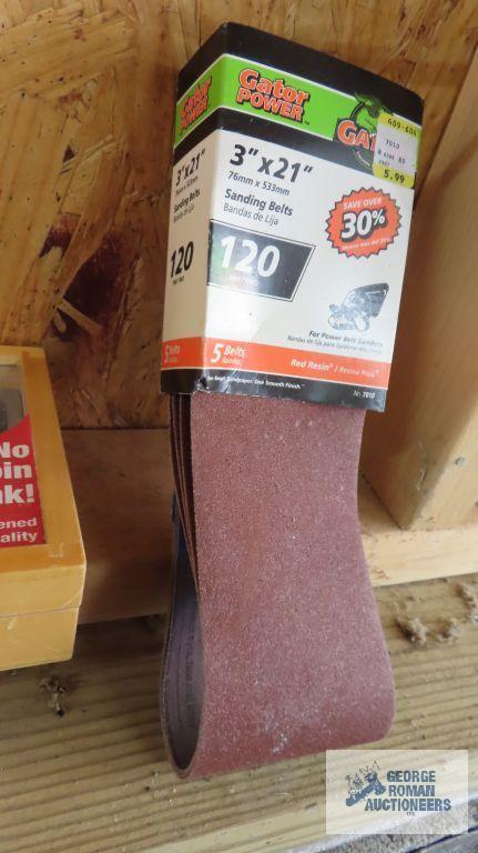 Porter cable and five sanding belts
