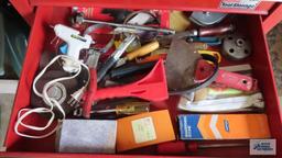 Tape measure, sanding pads, sharpening stone and etc