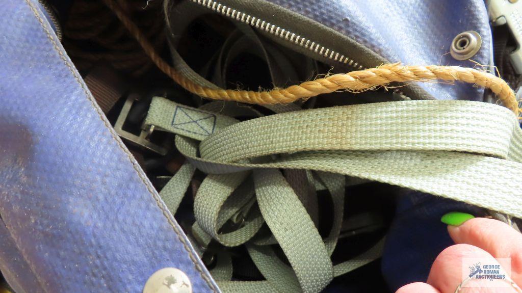 Bag with assorted rope and strapping
