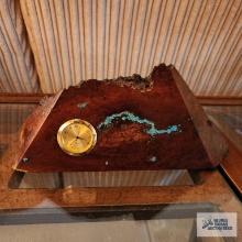 Quartz like rock made into a clock