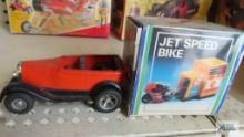 Jet speed bike and Tonka car