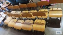 11 wood and metal youth chairs