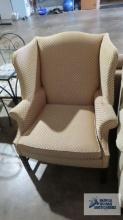 Wingback chair.