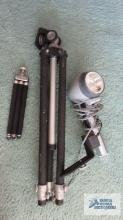Vintage camera light and tripods