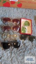 Lot of retro sunglasses and glasses