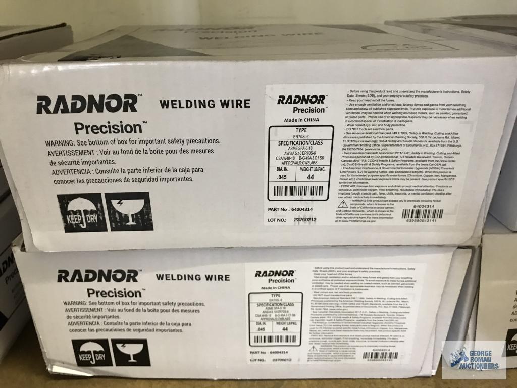8 BOXES OF RADNOR PRECISION WELDING WIRE