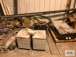PUMPS, MOTORS, SCRAP IN CORNER