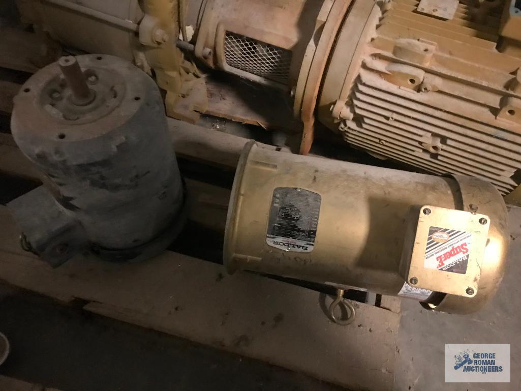 PUMPS, MOTORS, SCRAP IN CORNER