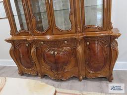 Carlotta mahogany marble top server with mirror. Made by Peccioli-pi imported from Italy. 107" long