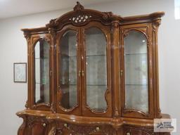 Carlotta mahogany marble top server with mirror. Made by Peccioli-pi imported from Italy. 107" long