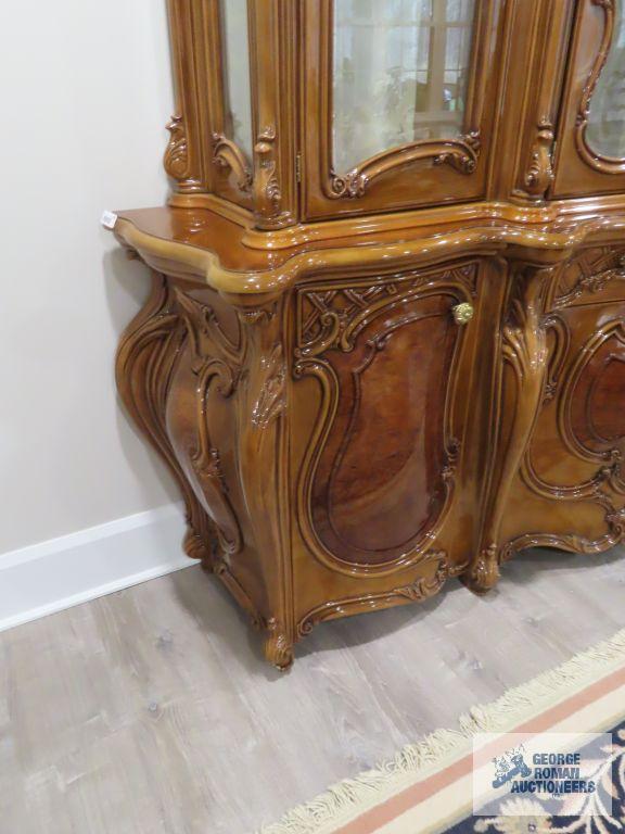 Carlotta mahogany marble top server with mirror. Made by Peccioli-pi imported from Italy. 107" long