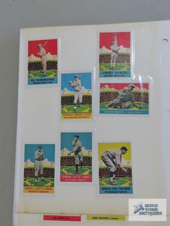 Big League Chewing Gum reprint baseball cards, Cracker Jack reprint cards, and other reprints