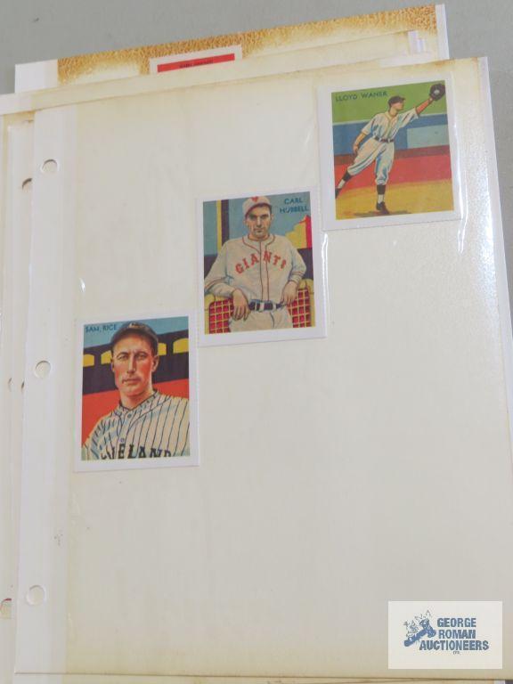 Big League Chewing Gum reprint baseball cards, Cracker Jack reprint cards, and other reprints