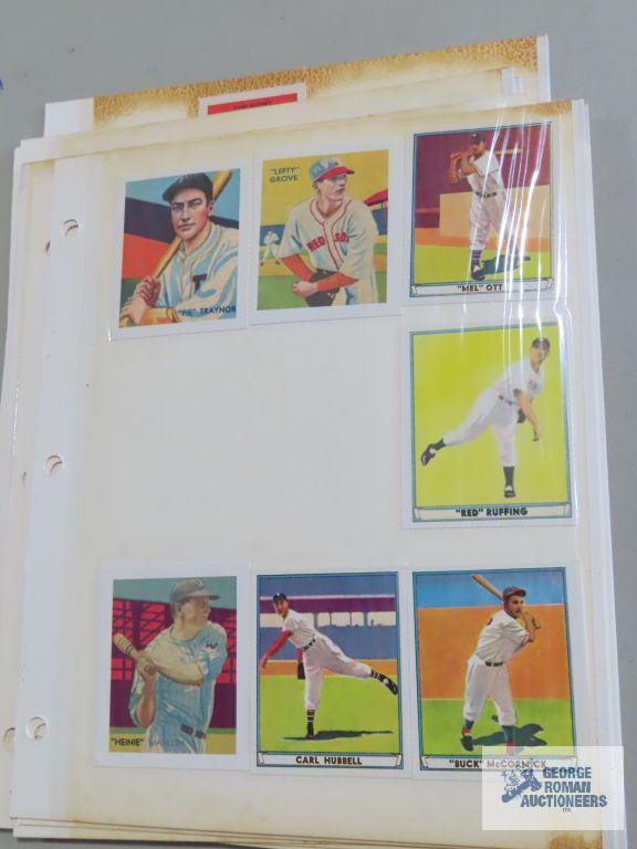 Big League Chewing Gum reprint baseball cards, Cracker Jack reprint cards, and other reprints