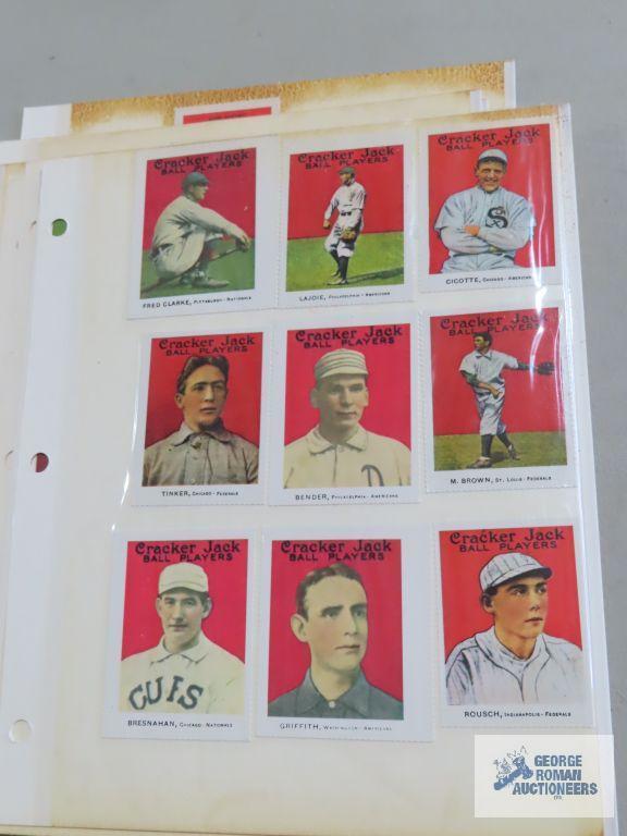 Big League Chewing Gum reprint baseball cards, Cracker Jack reprint cards, and other reprints